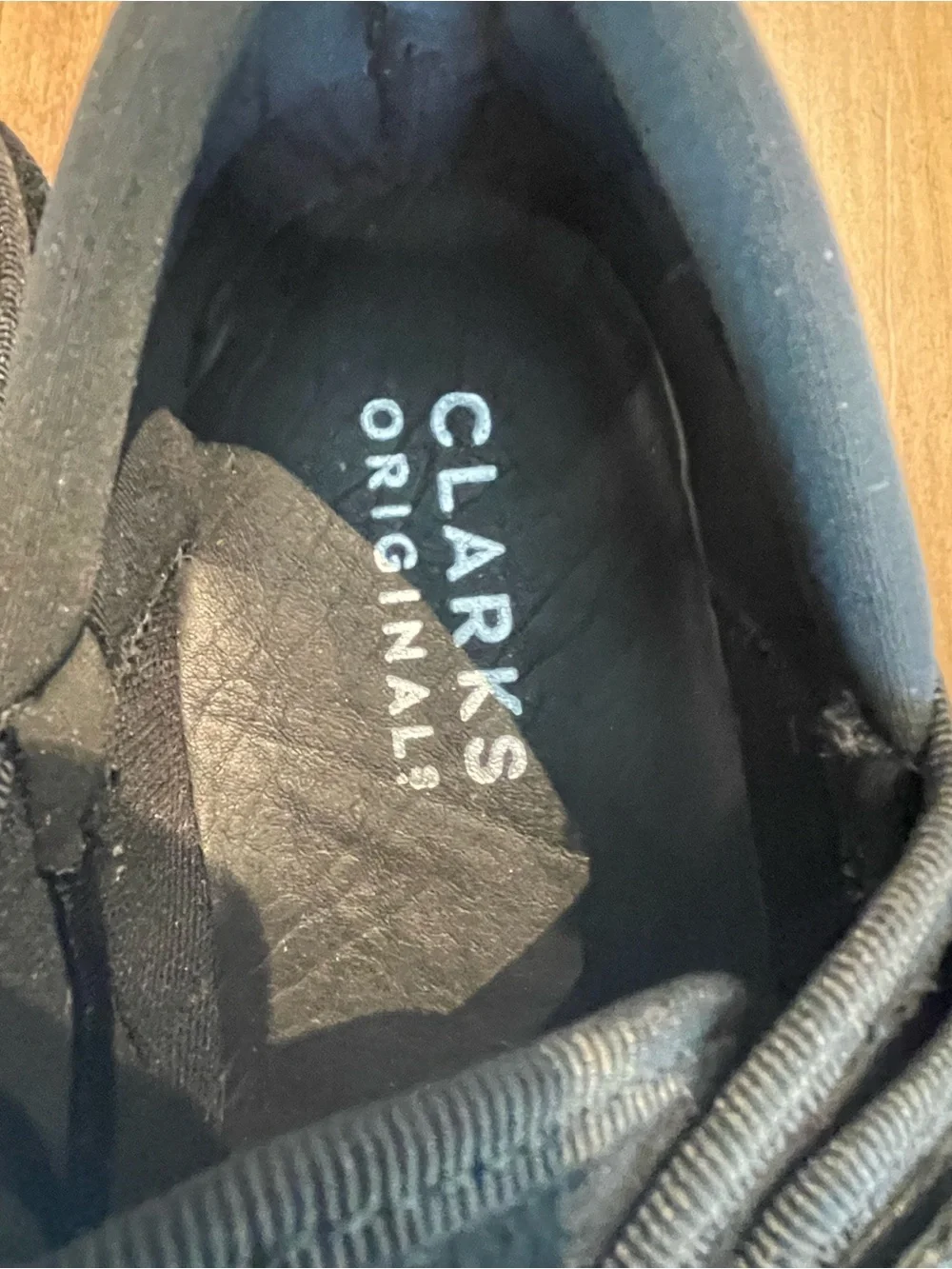 Size 9.5 Clarks Black Men's Slip-On Loafers with Hook-and-Loop Strap